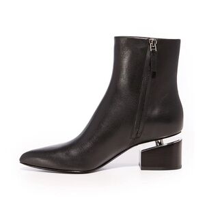 Alexander Wang Black Leather Ankle Boots Size 38.5